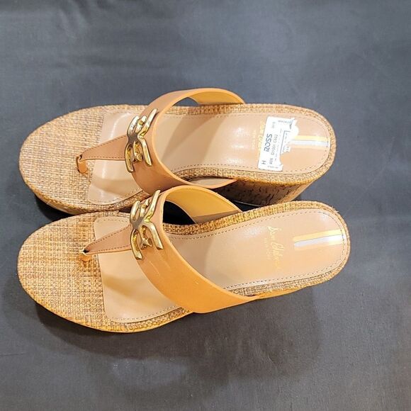 BRAND NEW SAM EDELMAN YARDLIE EMBLEM PLATFORM WEDGE SANDAL G1 - Picture 7 of 16